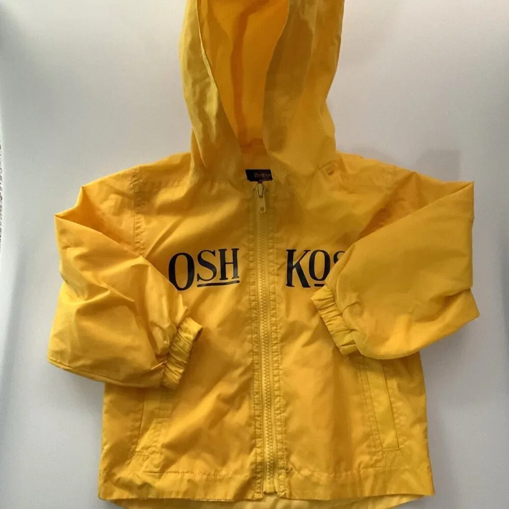 OSHKOSH B’GOSH YELLOW HOODED RAIN JACKET
